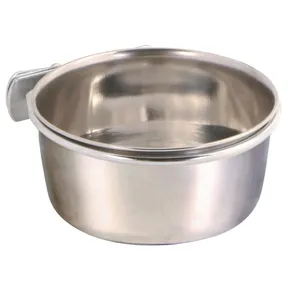 Futterspender aus Edelstahl mit fester Befestigung am Käfig 300 ml/9 cm TRIXIE
